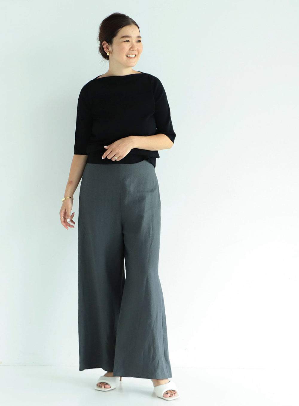 Simple Boat Neck Knit .M