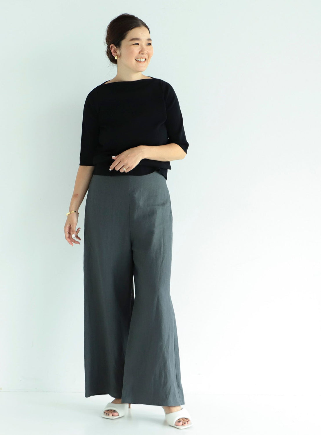 Simple Boat Neck Knit .M
