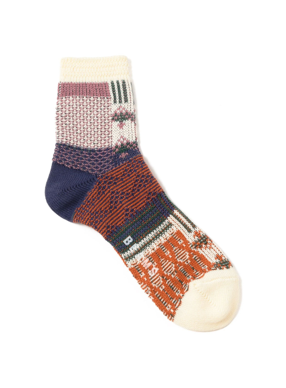 Multi-Color Links Knit Crew Socks