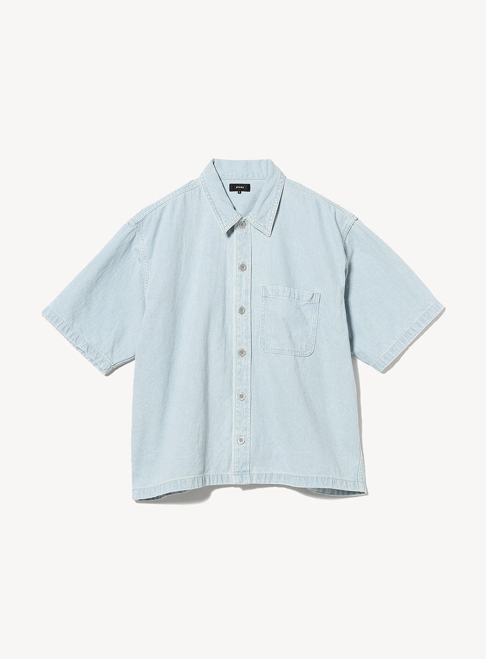 เสื้อเชิ้ตยีนส์ทรงครอปตัวกว้าง