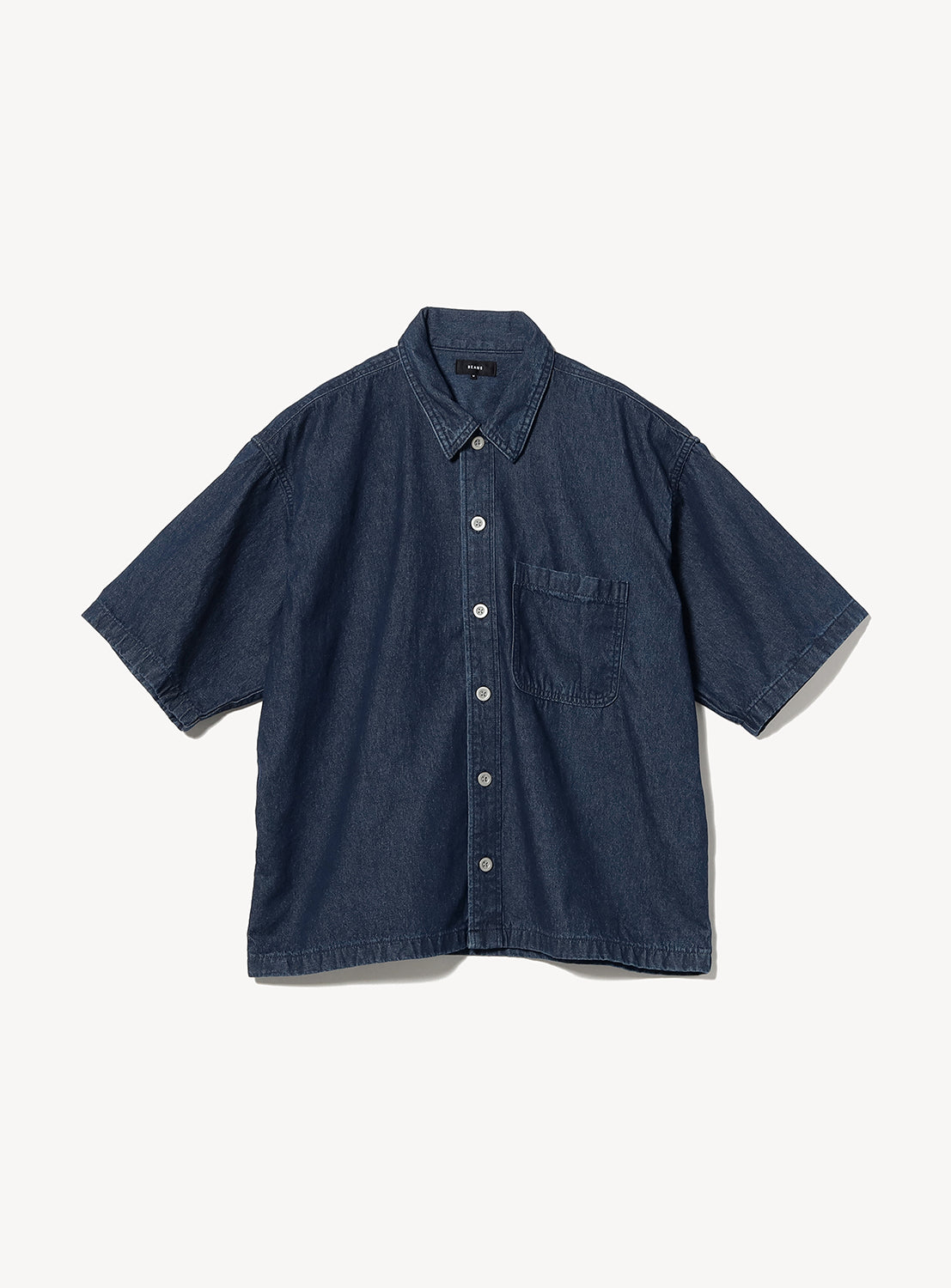 เสื้อเชิ้ตเดนิมทรงครอปกว้าง [ทรงหลวมสั้น]