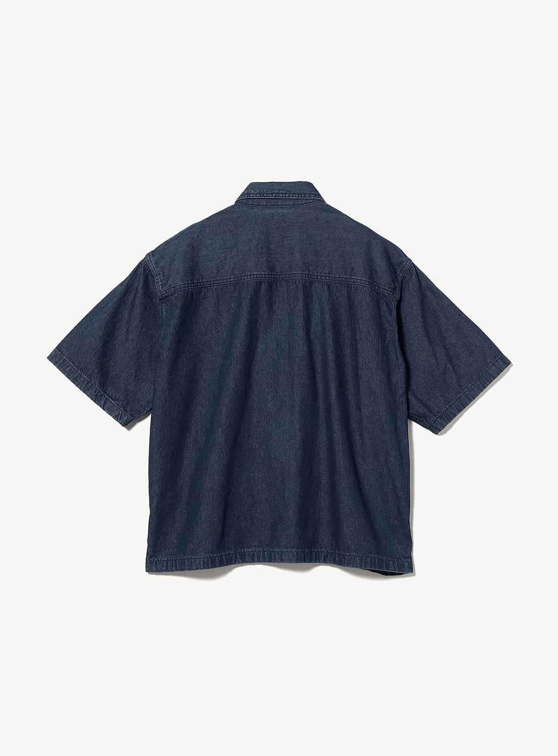 เสื้อเชิ้ตเดนิมทรงครอปกว้าง [ทรงหลวมสั้น]