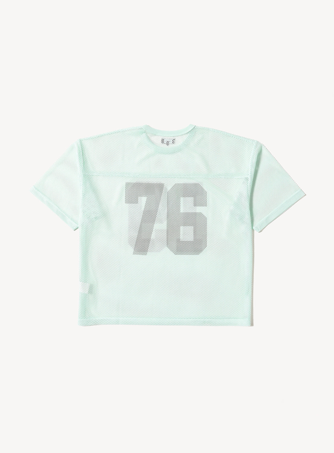 เสื้อยืดพิมพ์ลายผ้าตาข่าย [ทรงสั้นแบบหลวม]