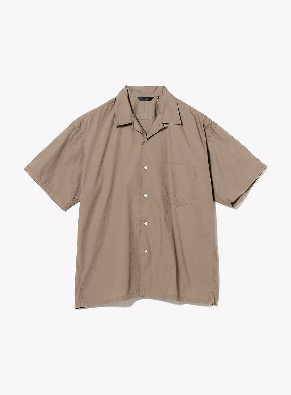 Broadcloth Open Collar Shirt