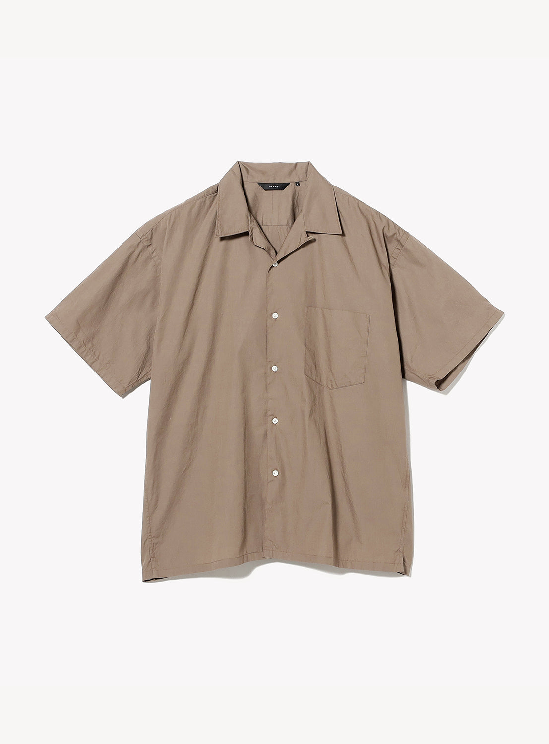 Broadcloth Open Collar Shirt