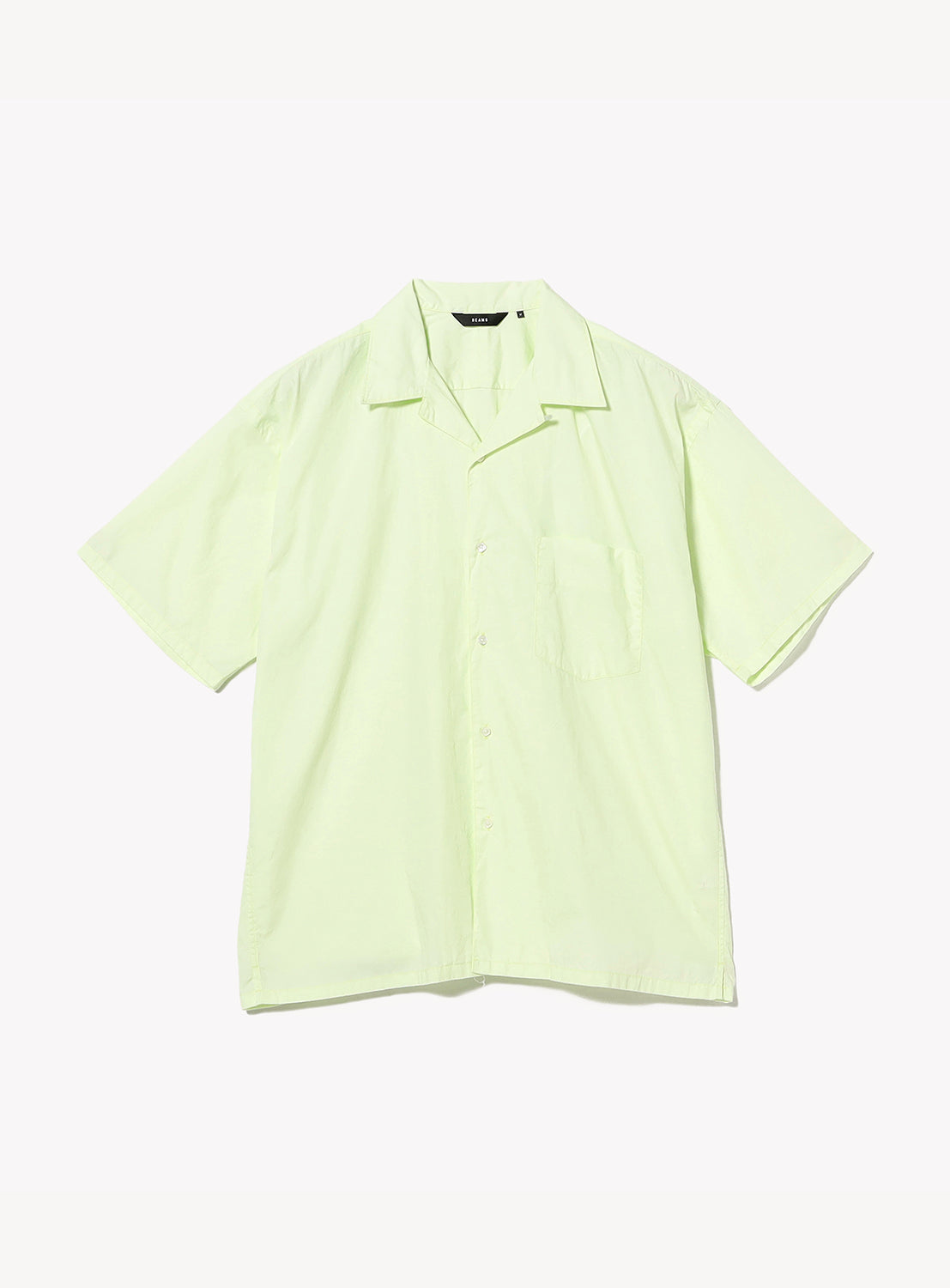 เสื้อเชิ้ตคอปกเปิดผ้าบรอดคลอธ [ทรงหลวม]