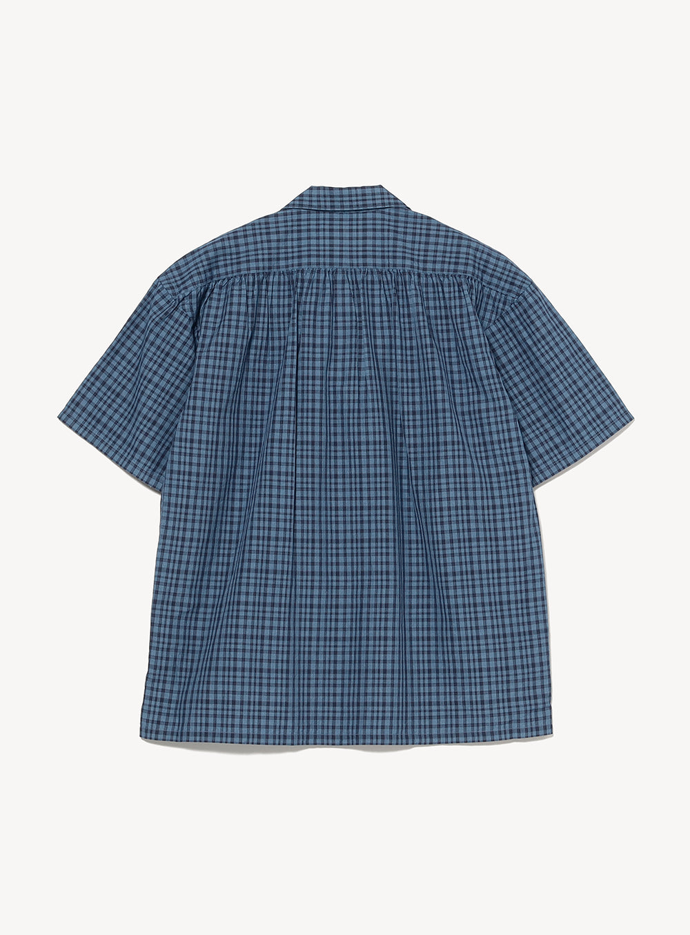 the A / Indigo Check Open Collar Shirt