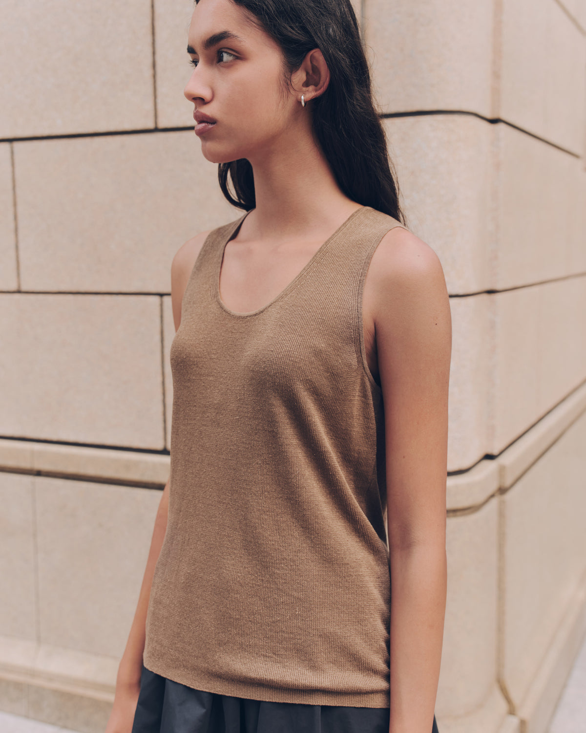 Linen 2-Way Tank Top