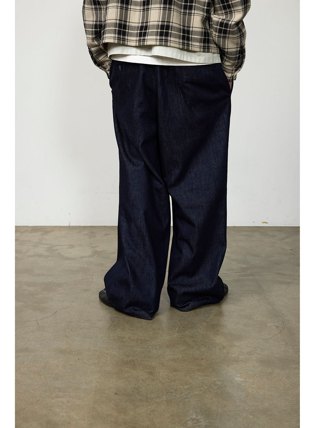 Wide Denim Slacks
