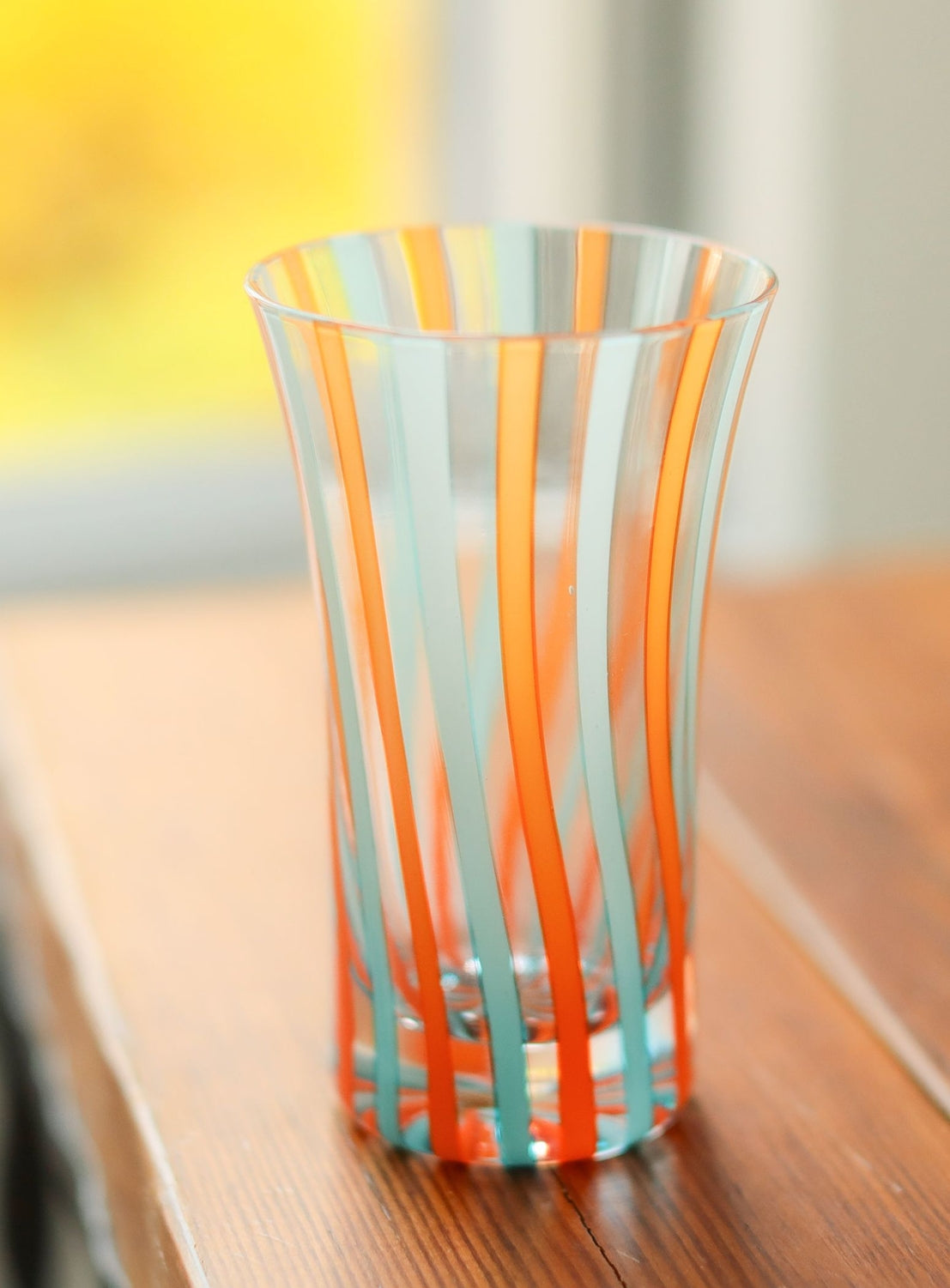แก้วทรงเพรียว ลายเส้นแนวตั้ง เฉพาะ Hokuyo Glass / Tsugaru Vidro