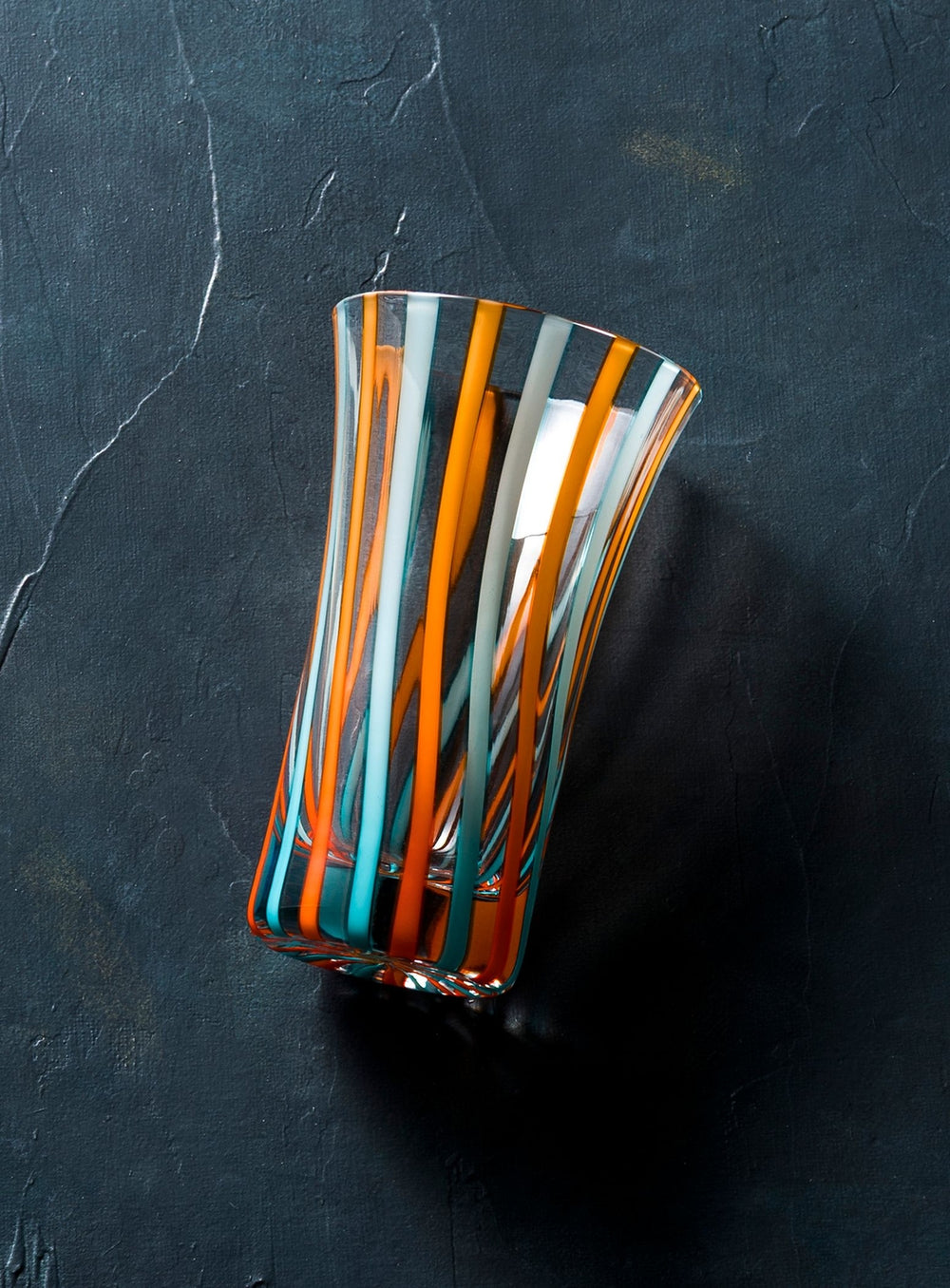 แก้วทรงเพรียว ลายเส้นแนวตั้ง เฉพาะ Hokuyo Glass / Tsugaru Vidro
