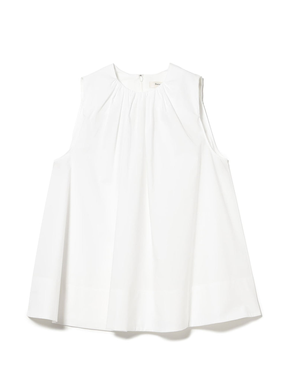 Wide Hem Gathered Sleeveless Blouse