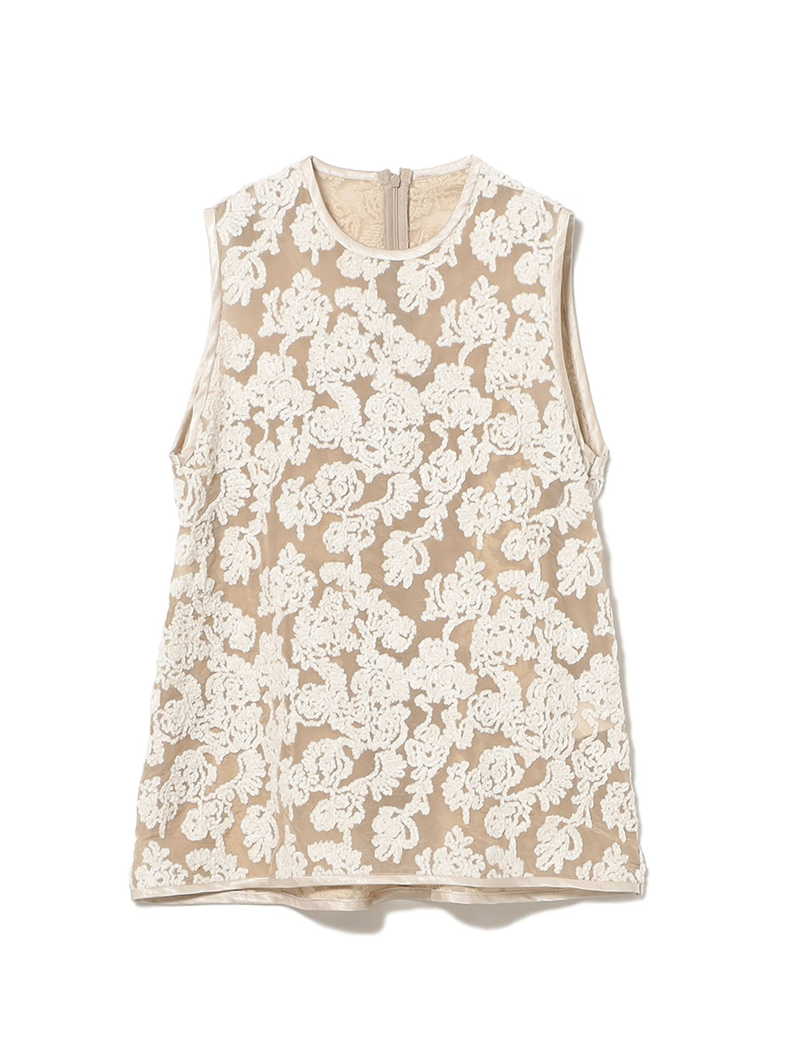 Chenille Yarn Embroidered Sleeveless Blouse