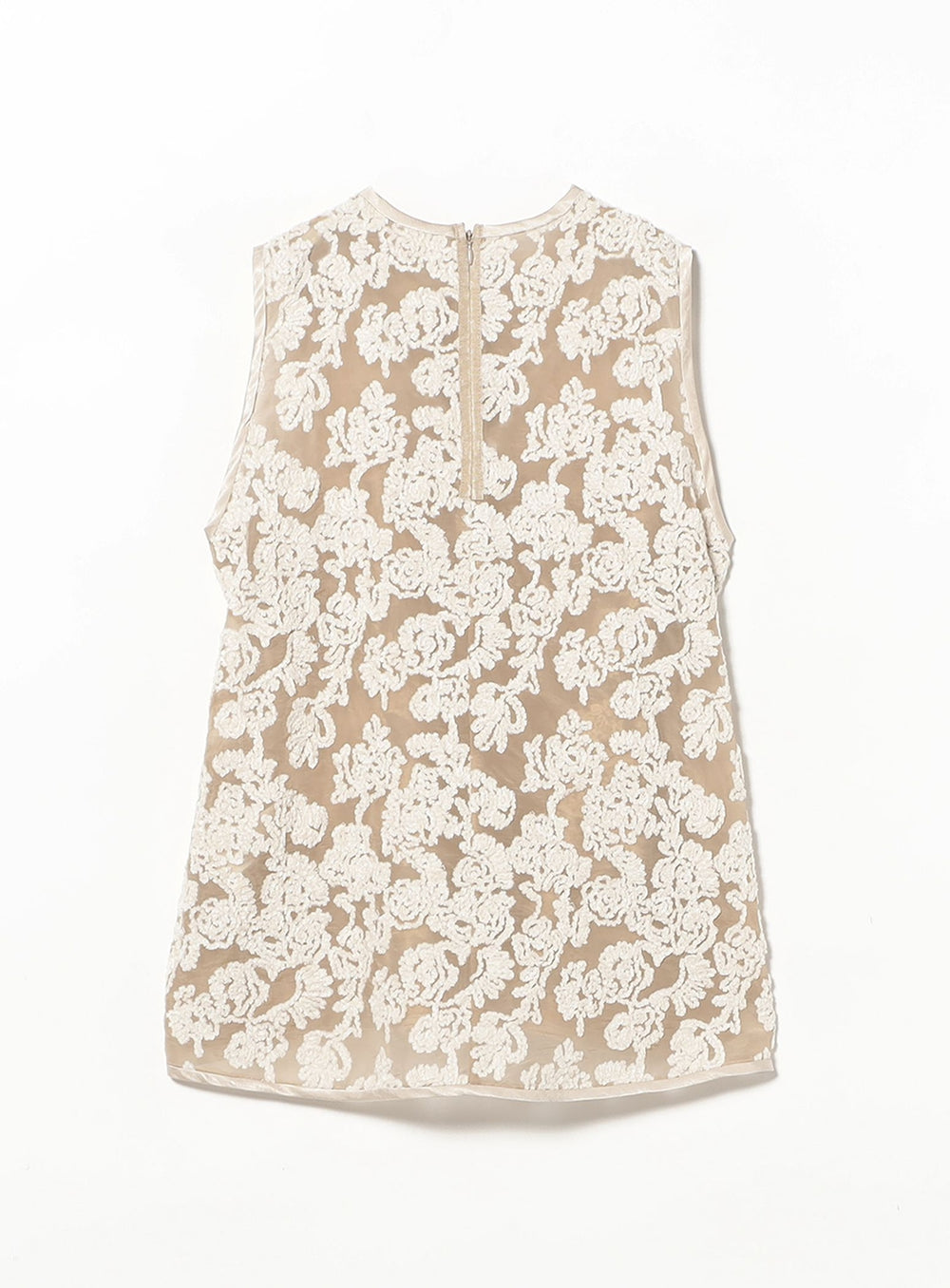Chenille Yarn Embroidered Sleeveless Blouse